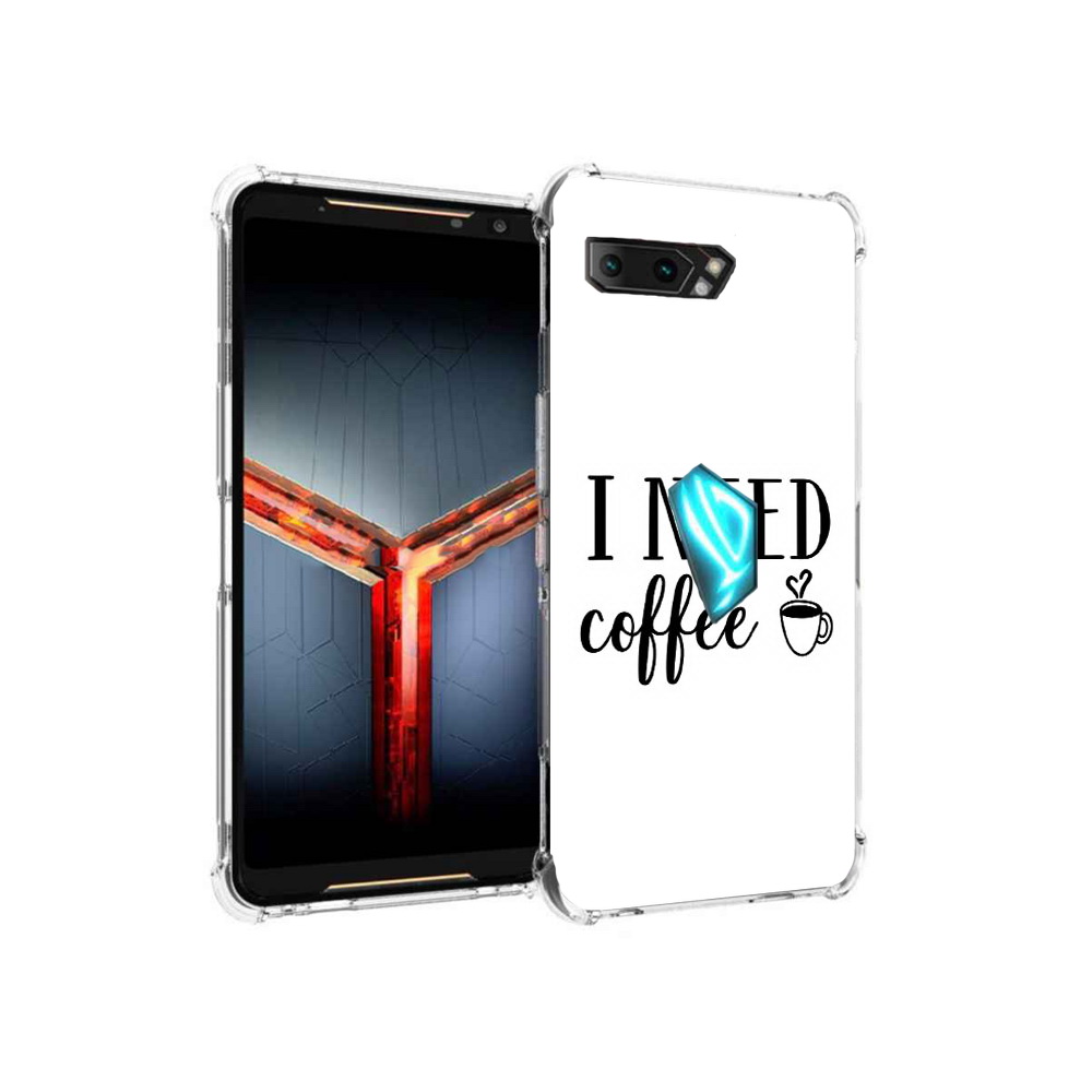 

Чехол MyPads Tocco для Asus ROG Phone 2 Мне нужен кофе, Прозрачный, Tocco