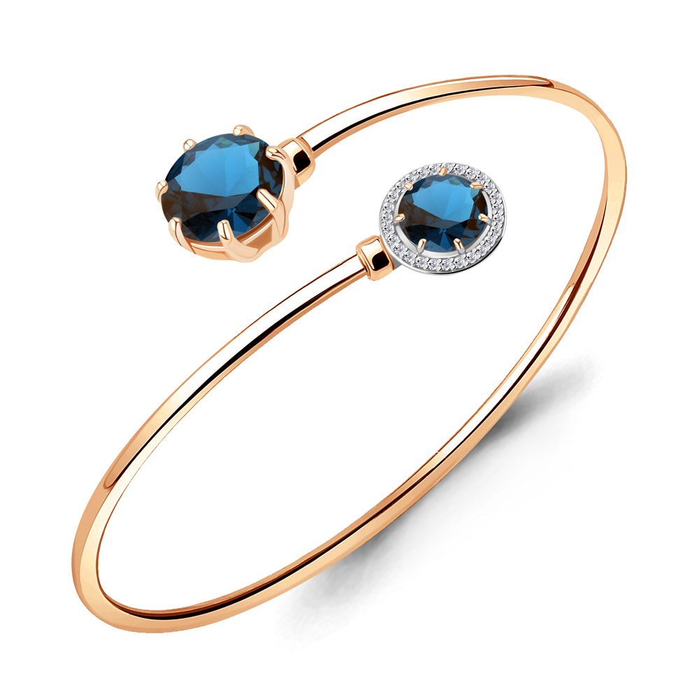 

Браслет из серебра р.  AQUAMARINE 7418693А_925_з, 7418693А_925_з