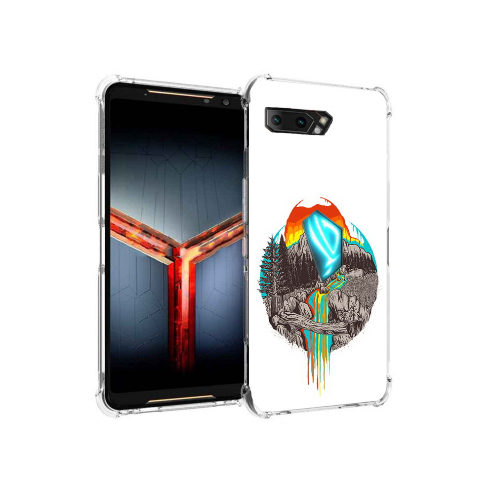 

Чехол MyPads Tocco для Asus ROG Phone 2 Радужный водопад, Прозрачный, Tocco