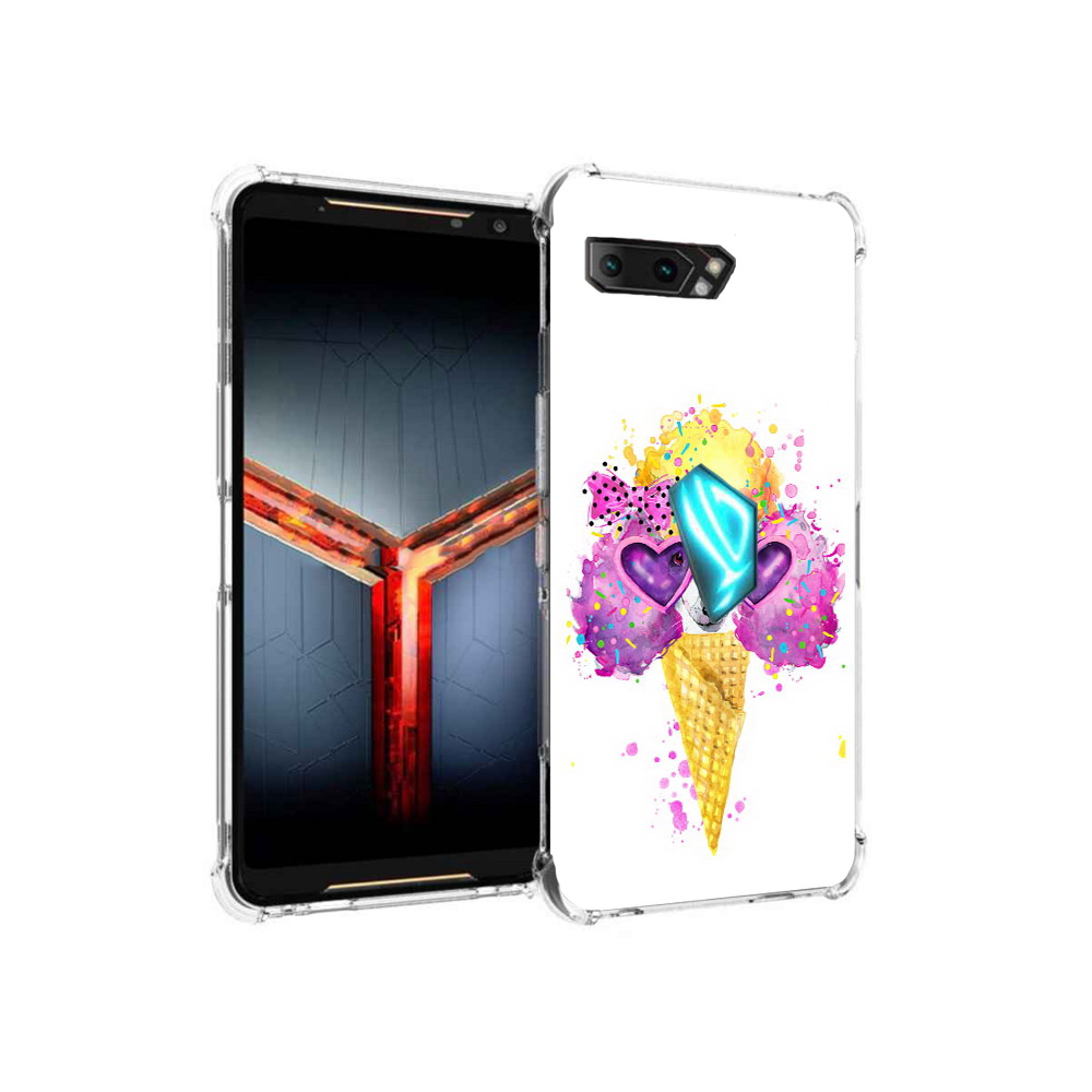 

Чехол MyPads Tocco для Asus ROG Phone 2 Рожок, Прозрачный, Tocco