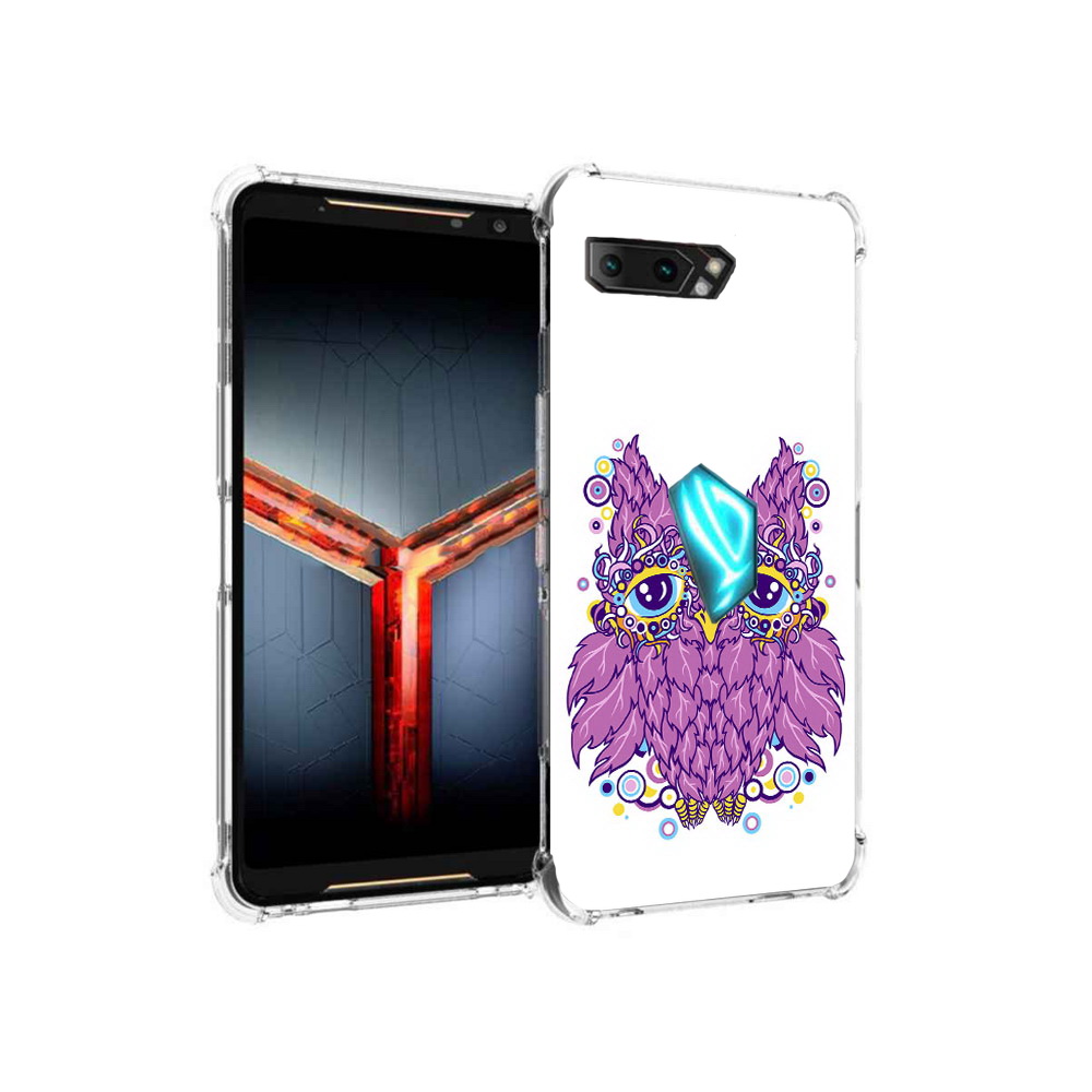 

Чехол MyPads Tocco для Asus ROG Phone 2 Розовая сова, Прозрачный, Tocco