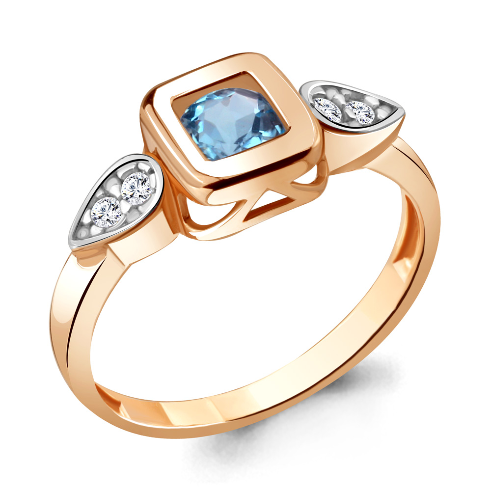 

Кольцо из серебра р. , AQUAMARINE 6921905А_925_з, 6921905А_925_з