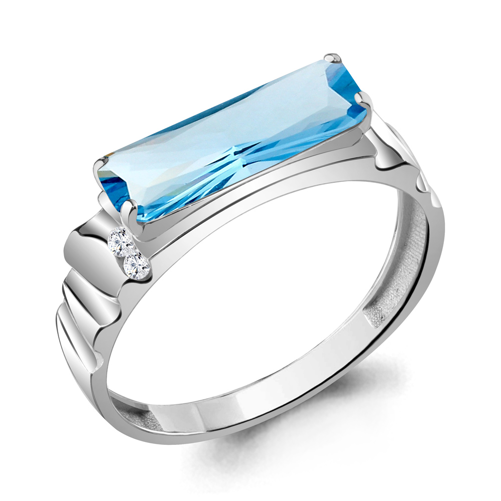 

Кольцо из серебра р.  AQUAMARINE 6934092А_925_р, 6934092А_925_р