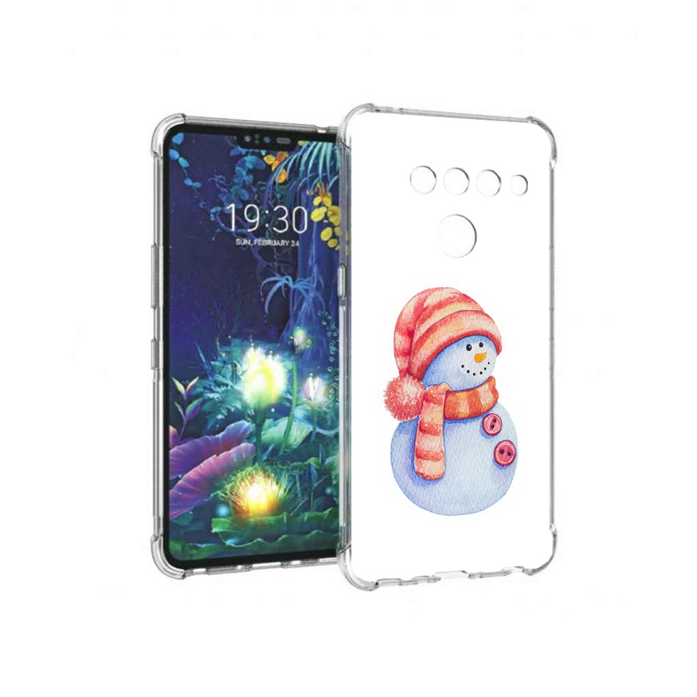 

Чехол MyPads Tocco для LG V50 ThinQ Веселый снеговик, Прозрачный, Tocco