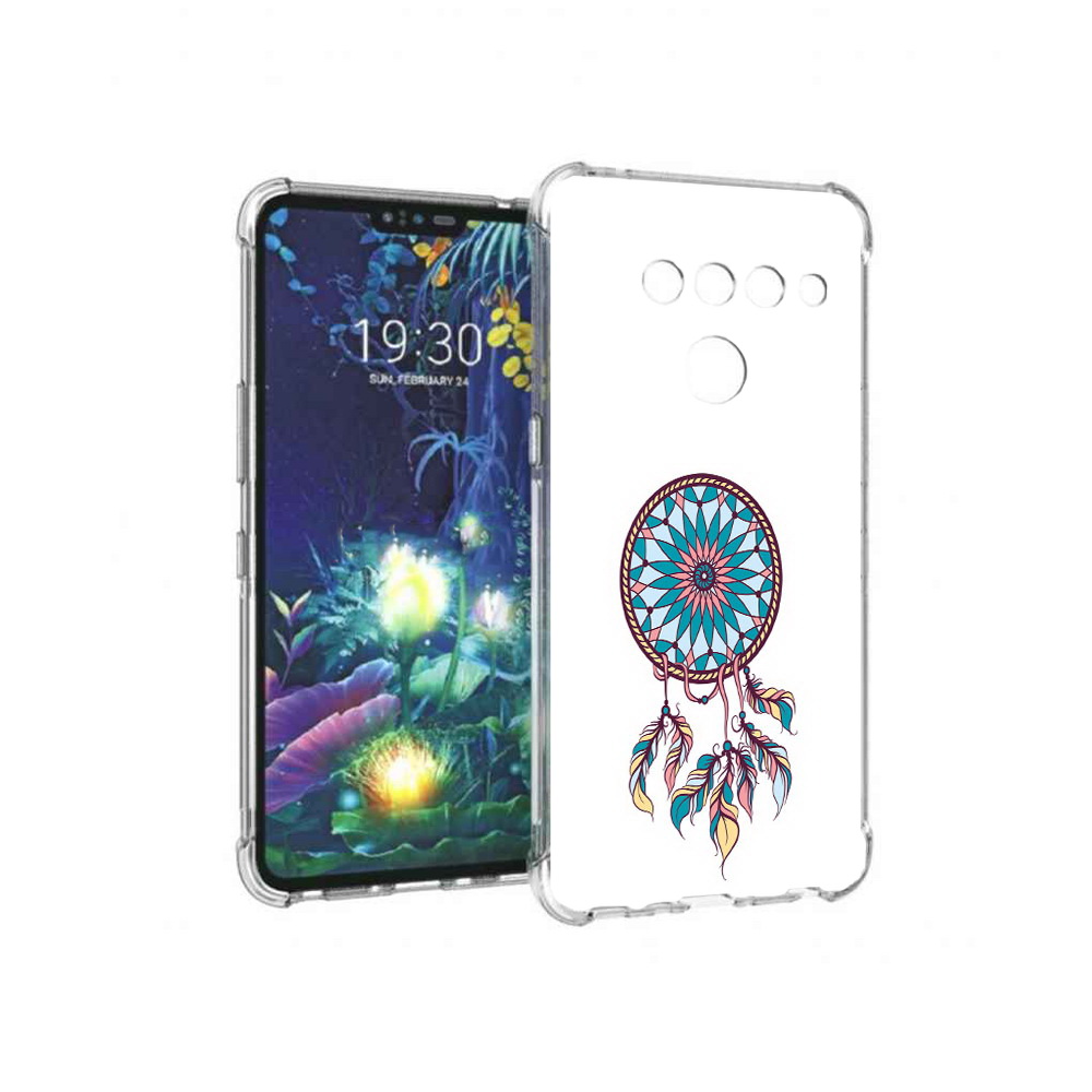 

Чехол MyPads Tocco для LG V50 ThinQ ловец снов синий, Прозрачный, Tocco