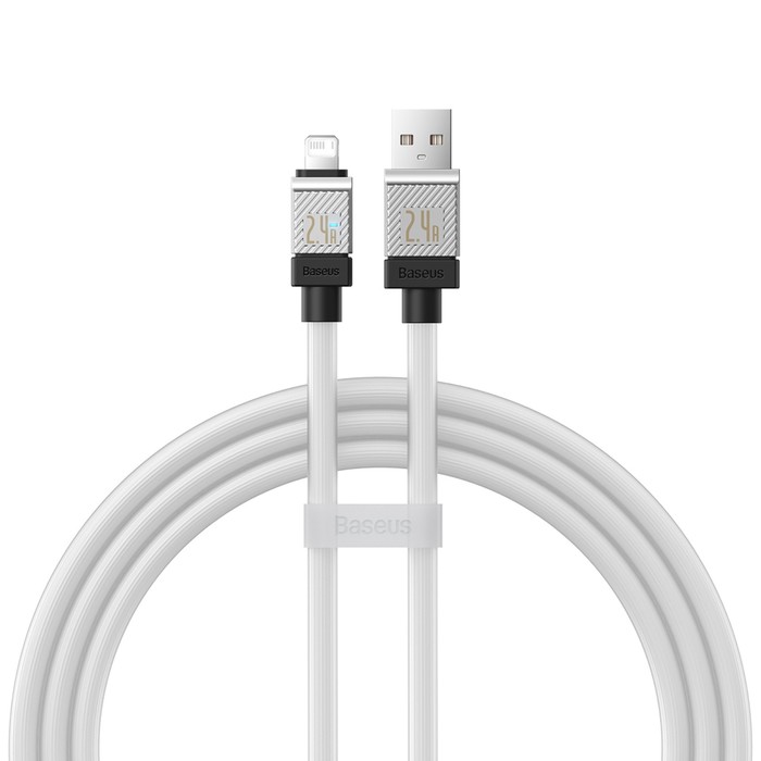 Кабель Baseus, Lightning - USB, 2.4 А, 2 м, белый 600015988031