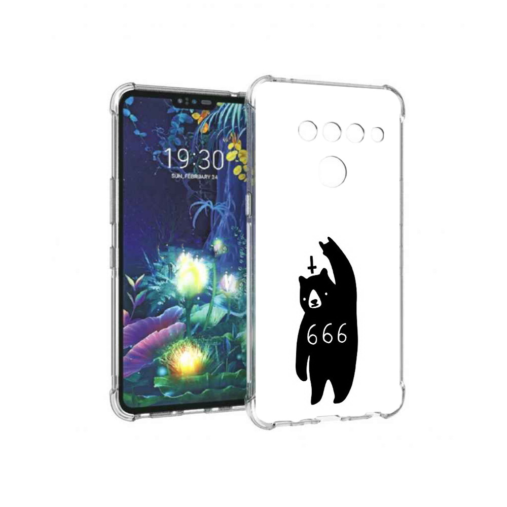 

Чехол MyPads Tocco для LG V50 ThinQ медведь 666, Прозрачный, Tocco