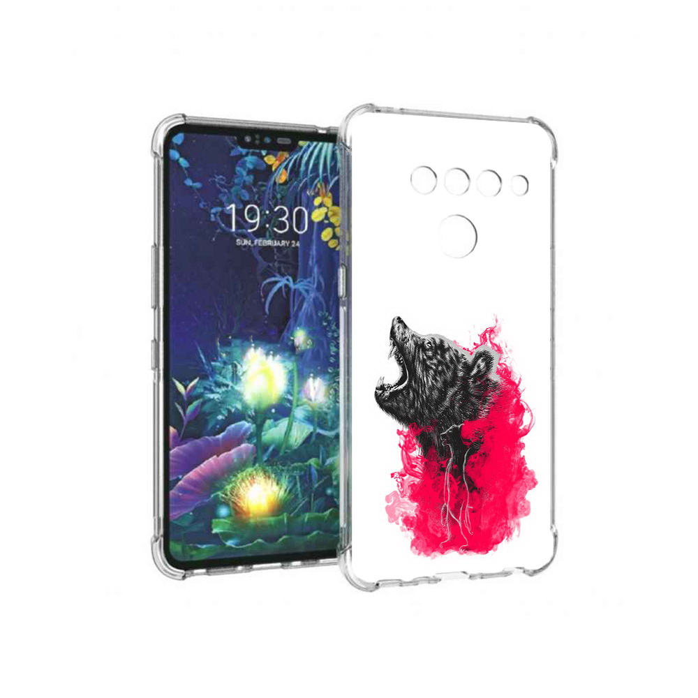 

Чехол MyPads Tocco для LG V50 ThinQ медведь в дымке, Прозрачный, Tocco