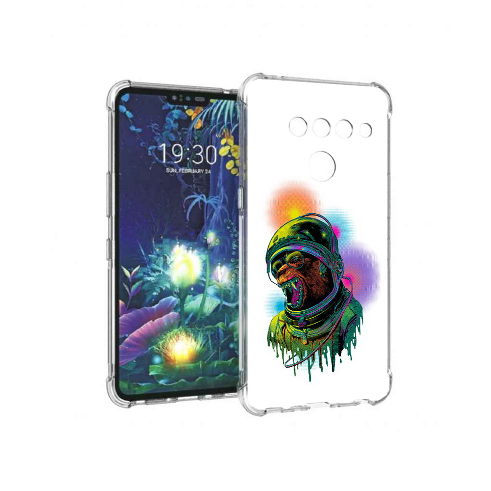 

Чехол MyPads Tocco для LG V50 ThinQ медведь космонавт, Прозрачный, Tocco