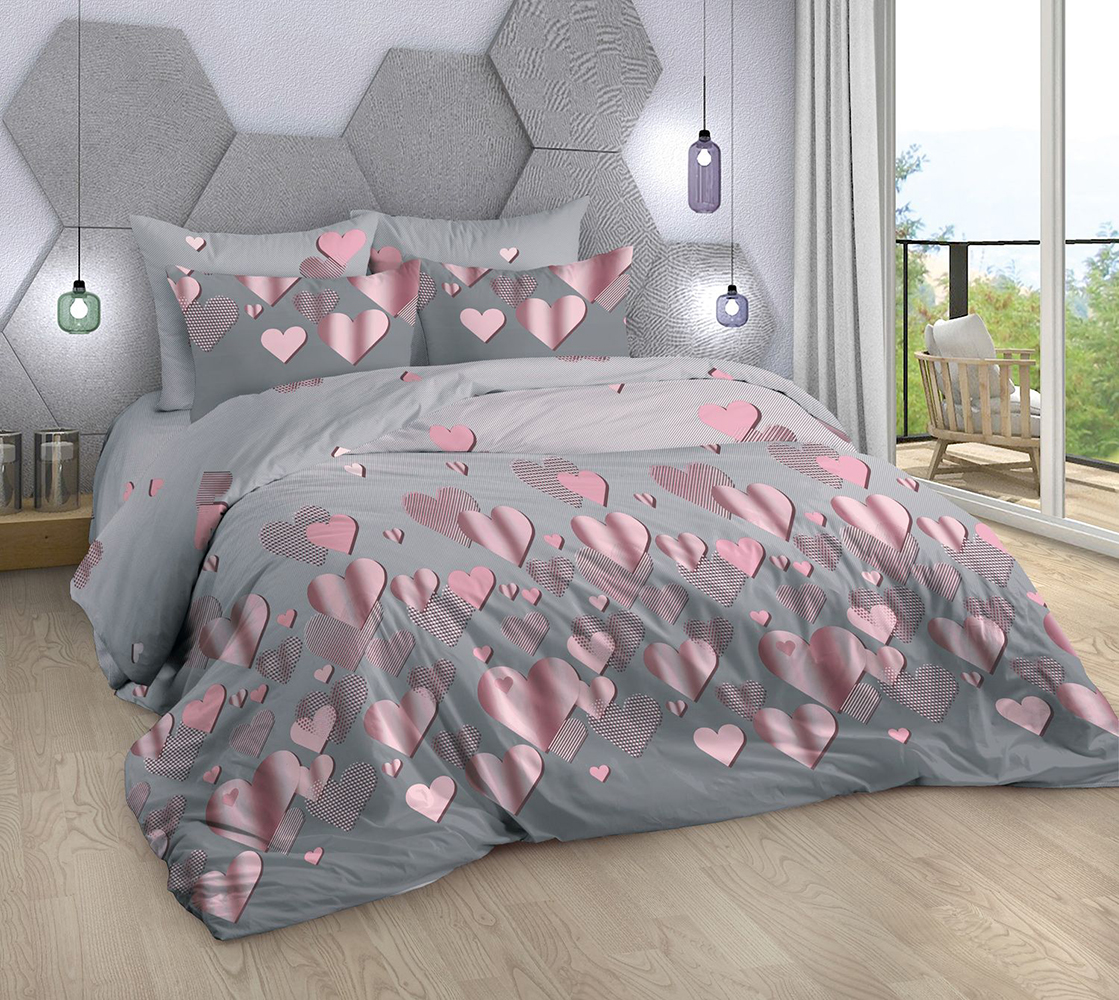 

Постельное белье Mercury Home Сердечки 26 1.5 СП Бязь 2 наволочки 50x70, Сердечки 26