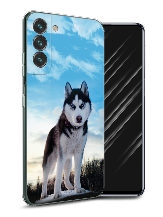 

Чехол Awog на Samsung Galaxy S22 / Самсунг S22 "Хаски 3", Белый;черный;голубой, 2103850-2