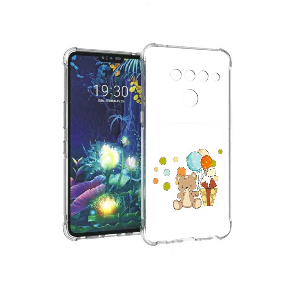 

Чехол MyPads Tocco для LG V50 ThinQ медвеженок с подарком, Прозрачный, Tocco