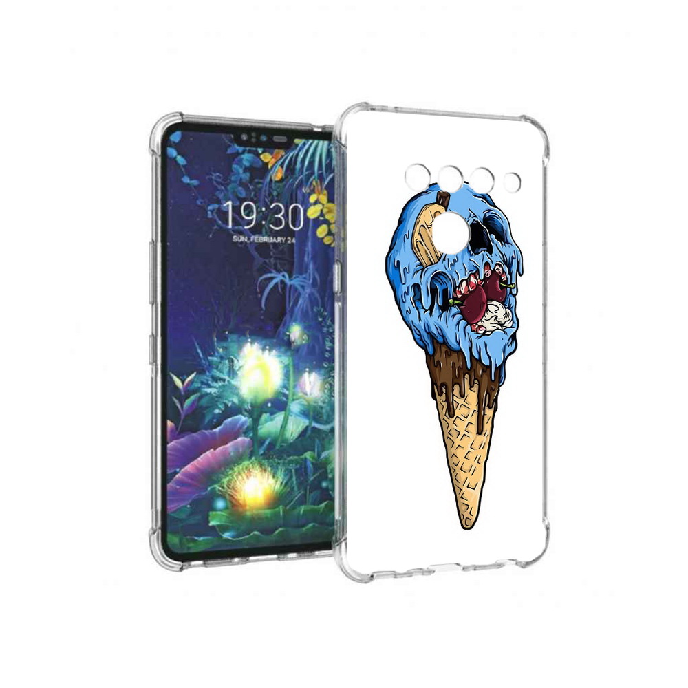 

Чехол MyPads Tocco для LG V50 ThinQ мороженное череп, Прозрачный, Tocco