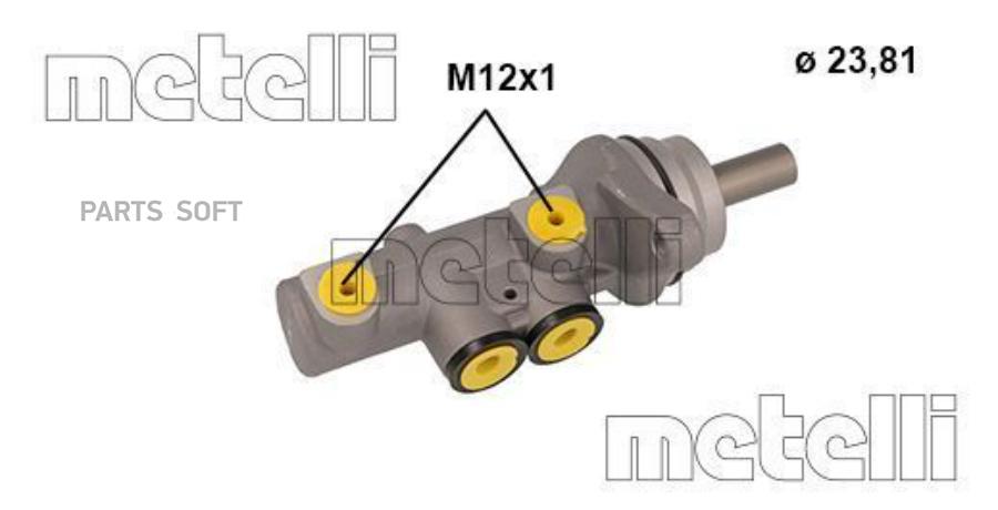 

Цилиндр тормозной главный AUDI METELLI 051142