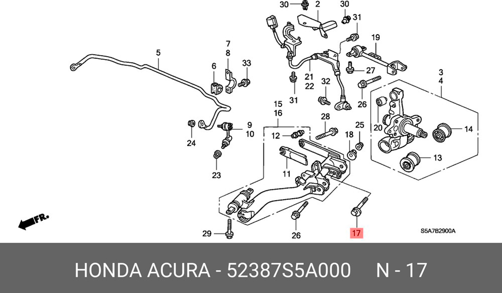

Болт Сход-Pазвальный HONDA 52387S5A000