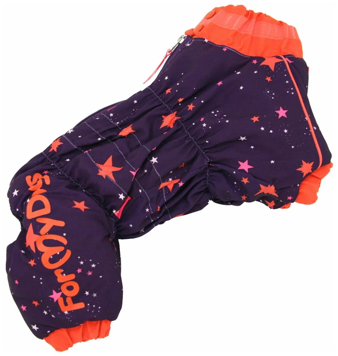 

Комбинезон для собак FOR MY DOGS Звезды фиолет/оранж для девочек, FW1000-2021 F (18)