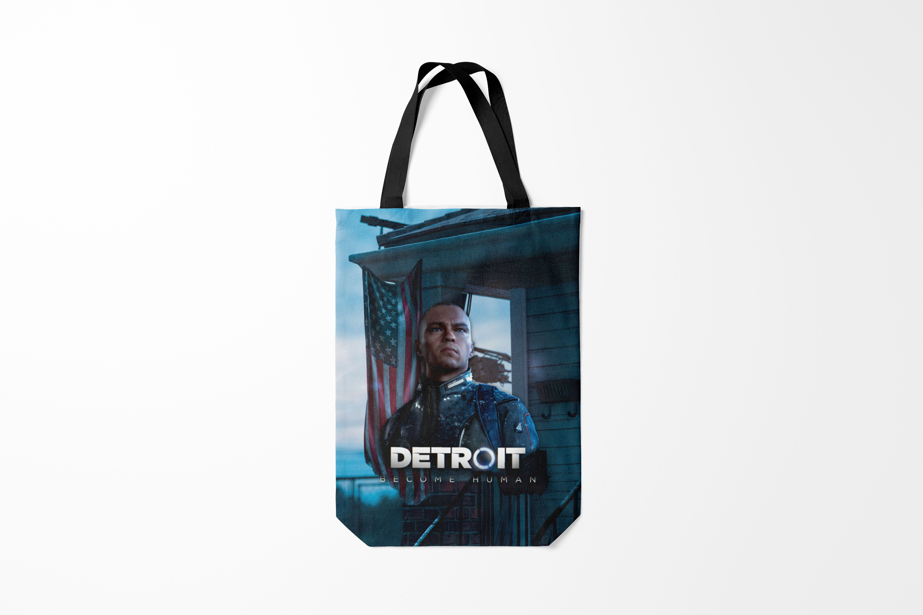 

Сумка шoппер унисекс Burnettie Detroit become human Markus,, Detroit become human Markus