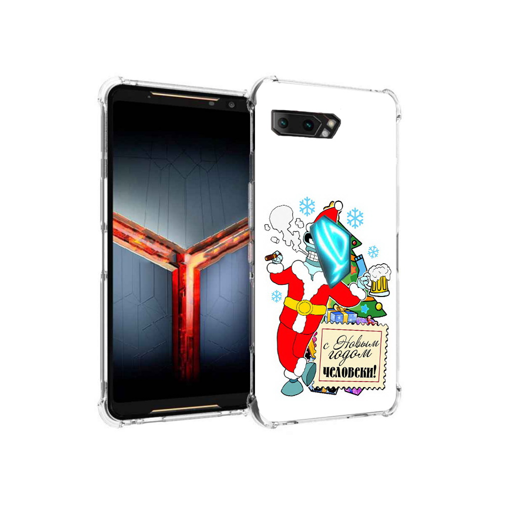 Чехол MyPads Tocco для Asus ROG Phone 2 С новым годом человеки