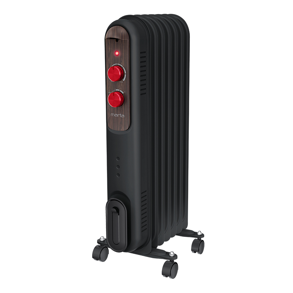 

Масляный радиатор Marta MT-OH2430A Black, Red, Черный;красный, MT-OH2430A