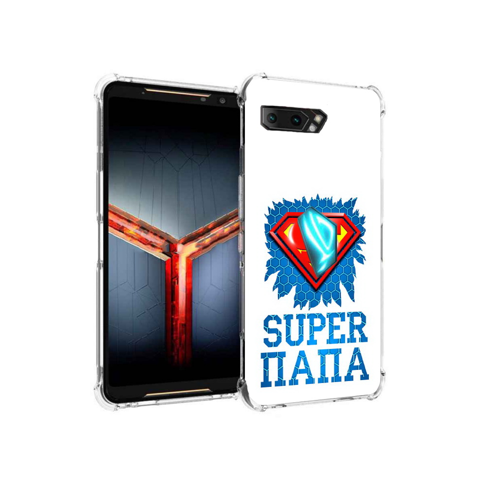 

Чехол MyPads Tocco для Asus ROG Phone 2 Супер Папа, Прозрачный, Tocco