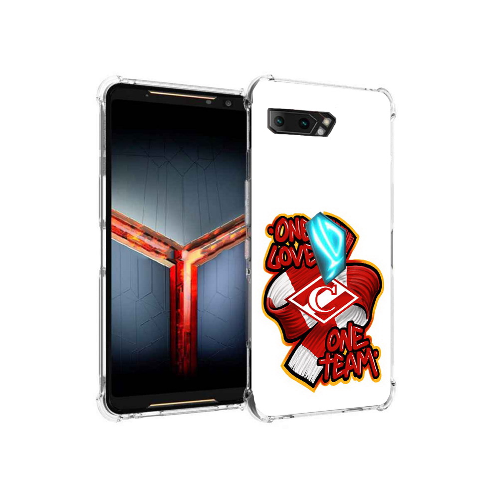 

Чехол MyPads Tocco для Asus ROG Phone 2 ФК спарак 1 любовь, Прозрачный, Tocco