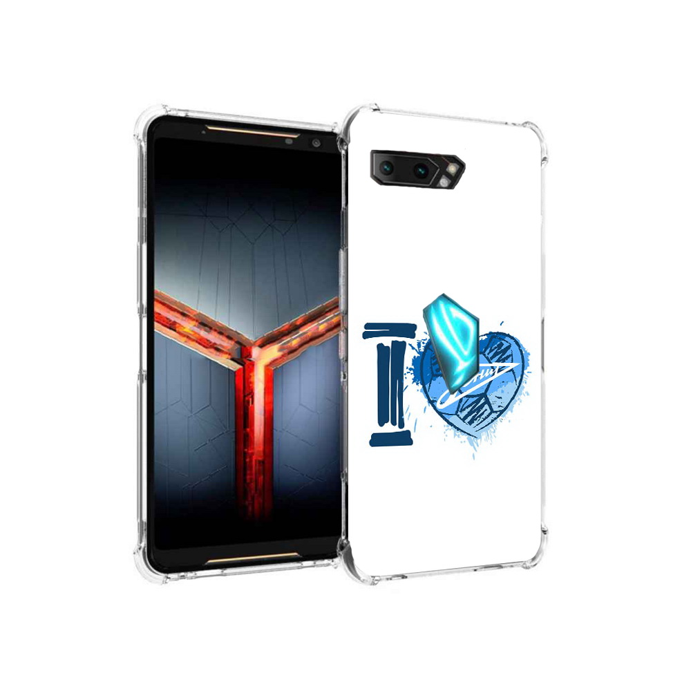 

Чехол MyPads Tocco для Asus ROG Phone 2 ФК я люблю зенит, Прозрачный, Tocco