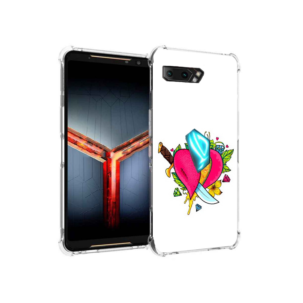 

Чехол MyPads Tocco для Asus ROG Phone 2 Фруктовое сердце, Прозрачный, Tocco
