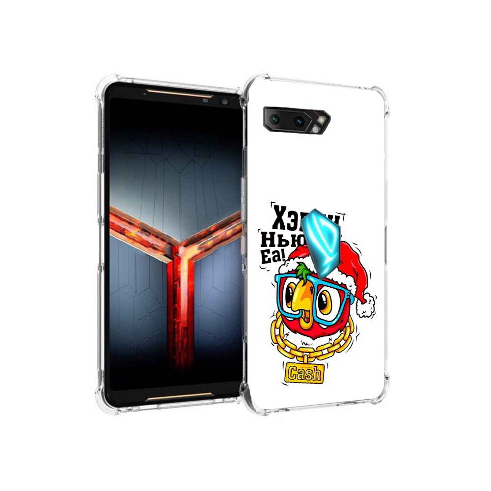 

Чехол MyPads Tocco для Asus ROG Phone 2 Хэппи нью еа, Прозрачный, Tocco