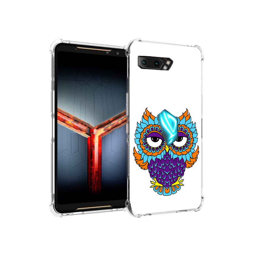 Чехол MyPads Tocco для Asus ROG Phone 2 Цветная сова