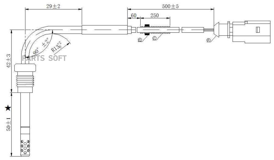 

Датчик Температуры Выхлопных Газов Audi A8 (2002-2010) Audi A6 (2004-2011) Audi Q7 (2006>)
