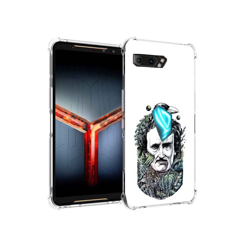 

Чехол MyPads Tocco для Asus ROG Phone 2 Эдгар Аллан с вороном, Прозрачный, Tocco
