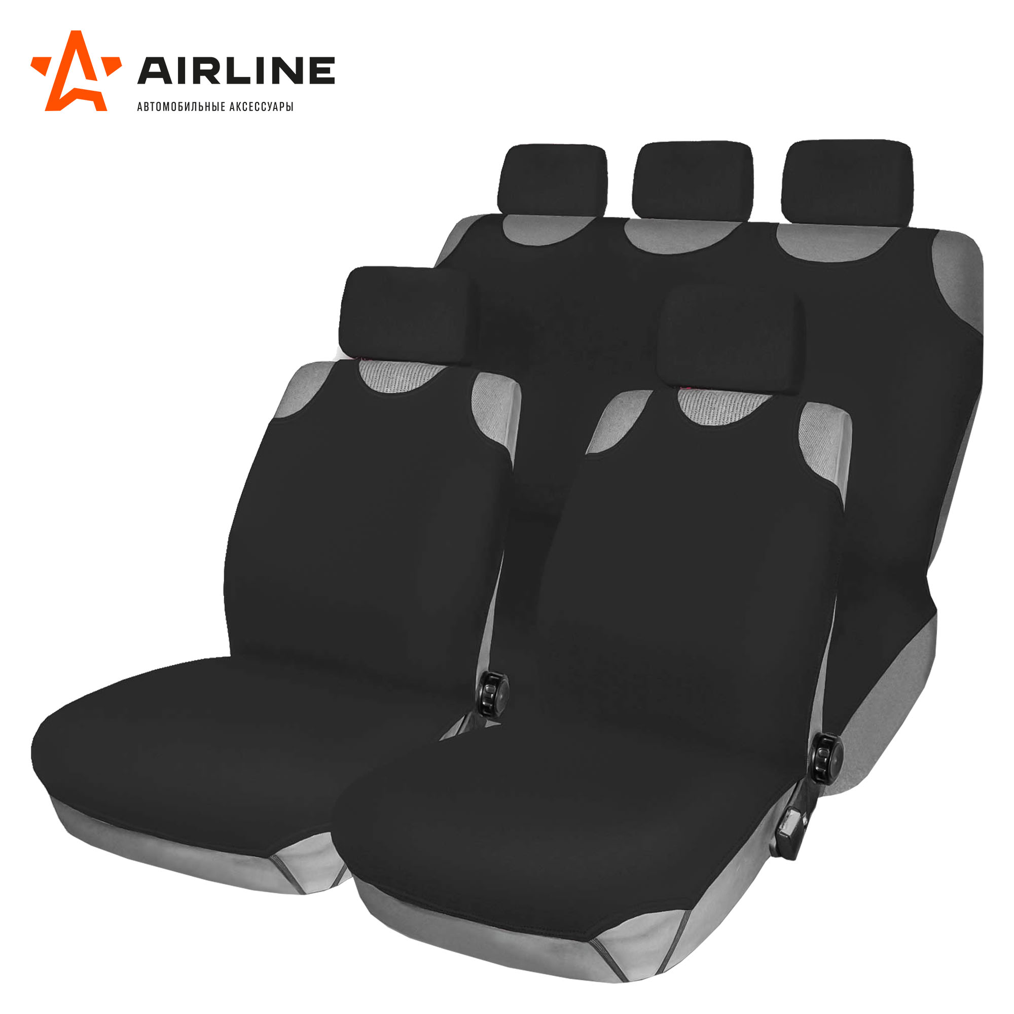 

AIRLINE Чехлы-майки F1k компл.передниезадние, цвет черный, полиэстер (ASC-F1k)