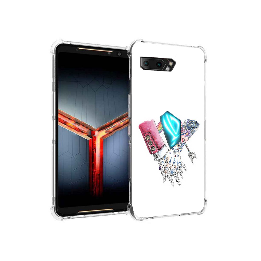 

Чехол MyPads Tocco для Asus ROG Phone 2 абстракция руки в татуировках, Прозрачный, Tocco