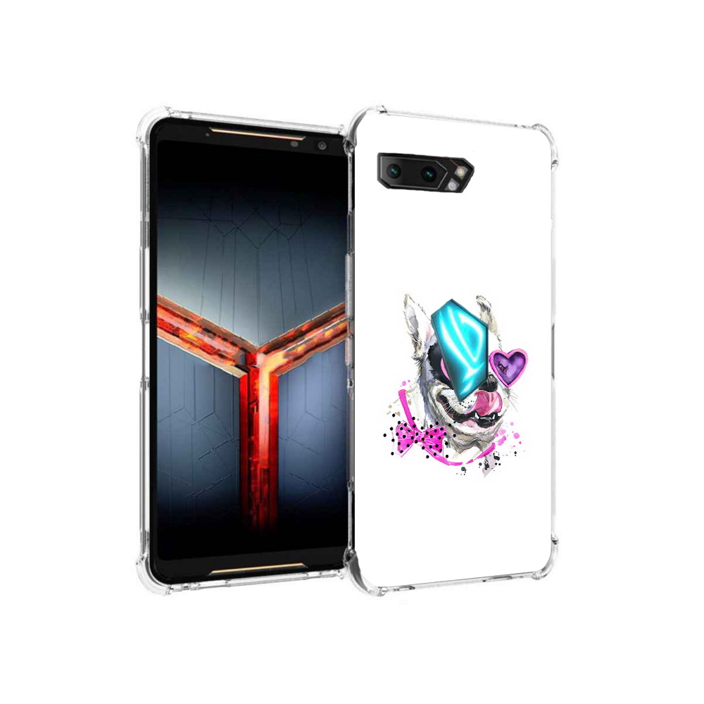 

Чехол MyPads Tocco для Asus ROG Phone 2 акварельный пёс, Прозрачный, Tocco