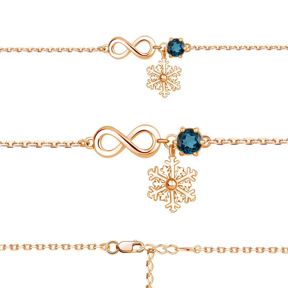 

Браслет из серебра р. 16 AQUAMARINE 7411108_925_з, 7411108_925_з