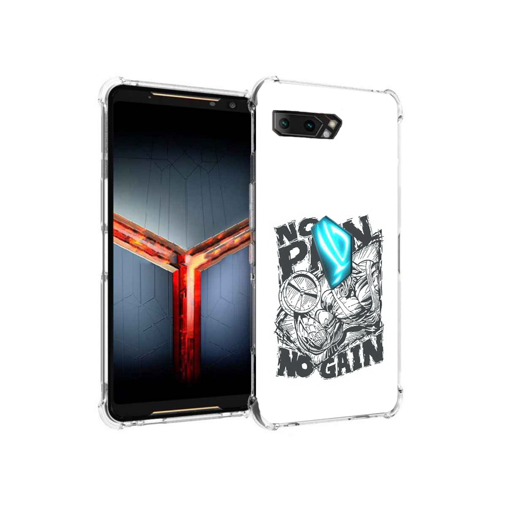 

Чехол MyPads Tocco для Asus ROG Phone 2 бодибилдинг тяжелая работа, Прозрачный, Tocco