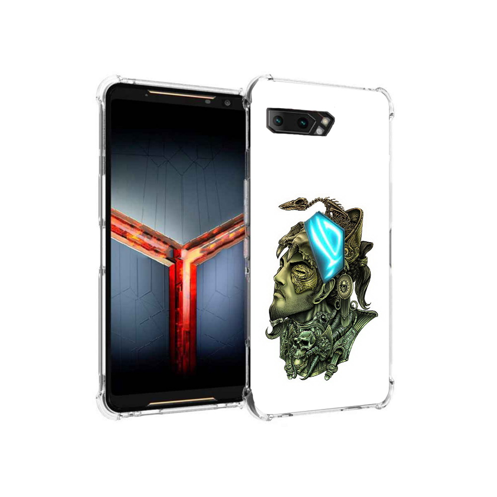 

Чехол MyPads Tocco для Asus ROG Phone 2 бронзовый воин, Прозрачный, Tocco