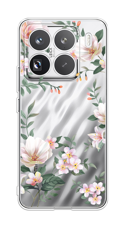 

Чехол на Xiaomi 15 Pro Beautiful white flowers, Бежевый;зеленый, 323750-1