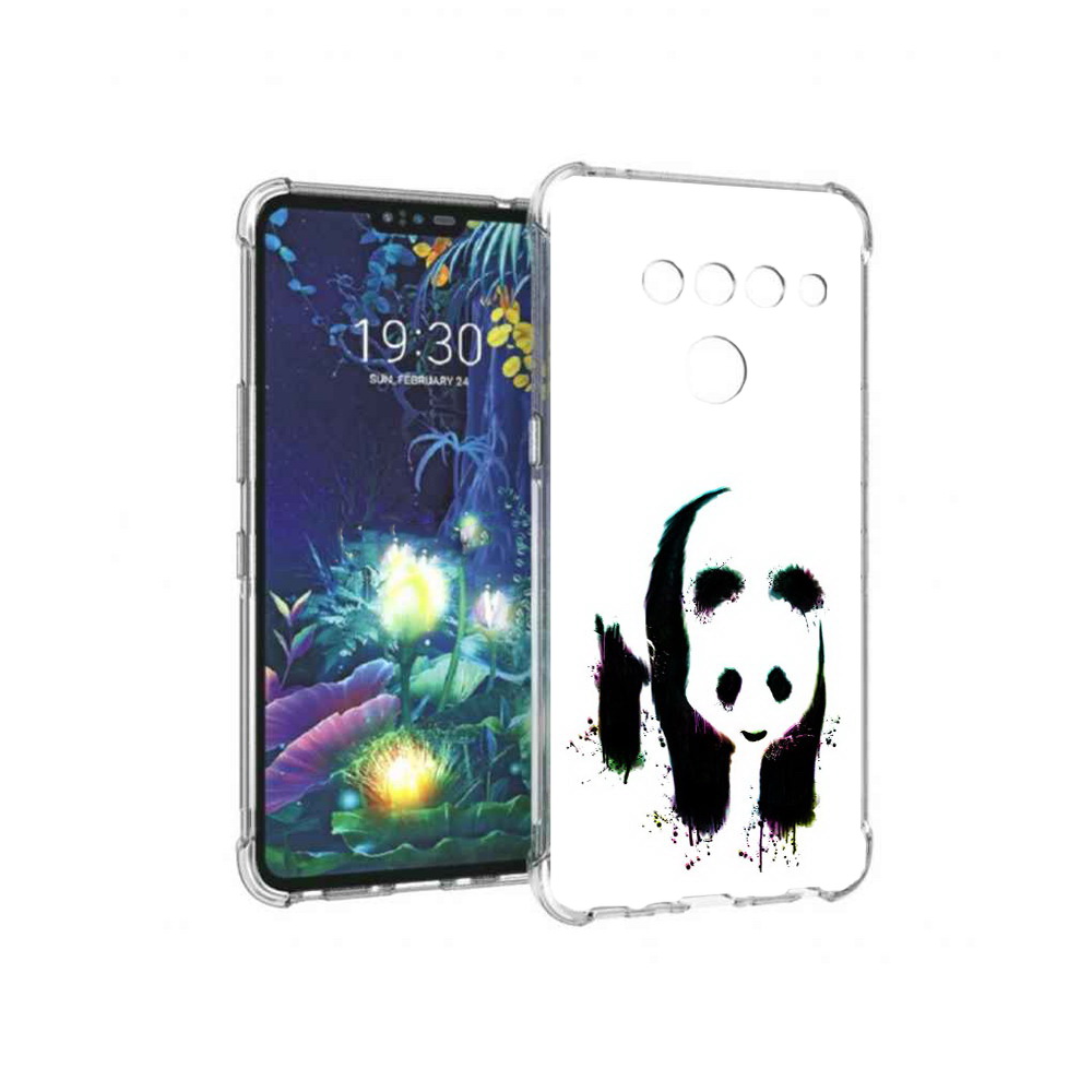 

Чехол MyPads Tocco для LG V50 ThinQ панда в акварели, Прозрачный, Tocco