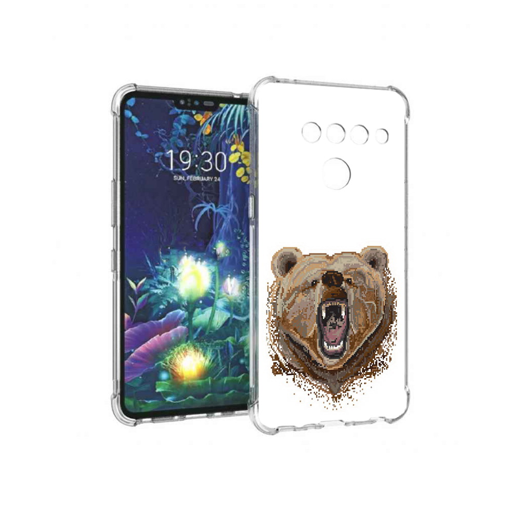 

Чехол MyPads Tocco для LG V50 ThinQ пиксельный медведь, Прозрачный, Tocco