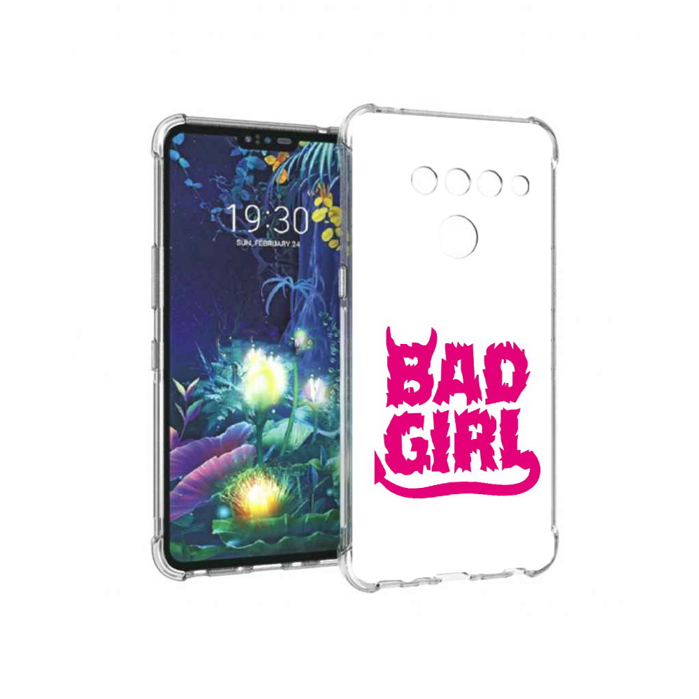 

Чехол MyPads Tocco для LG V50 ThinQ плохая девочка, Прозрачный, Tocco