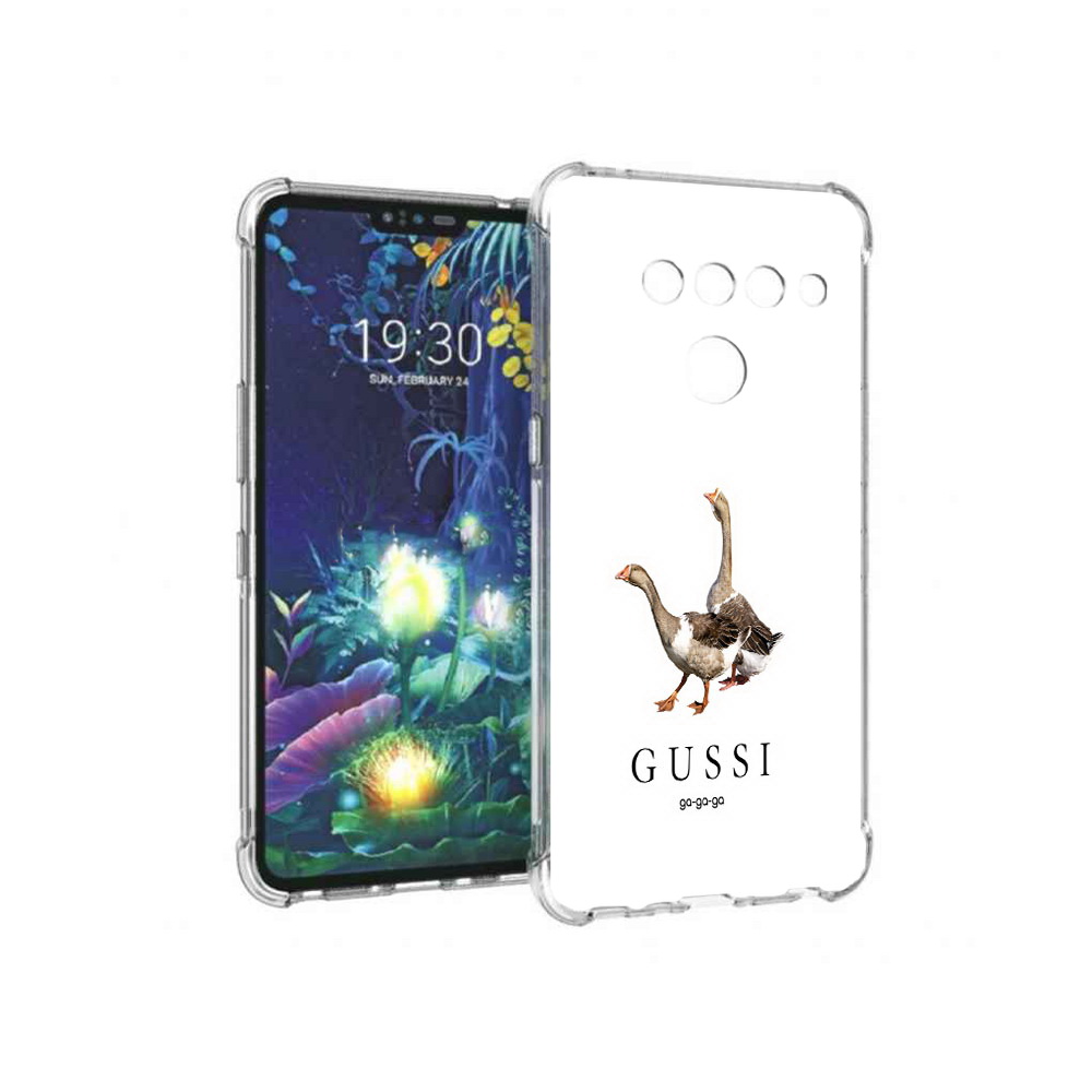 

Чехол MyPads Tocco для LG V50 ThinQ Гусси бренд, Прозрачный, Tocco