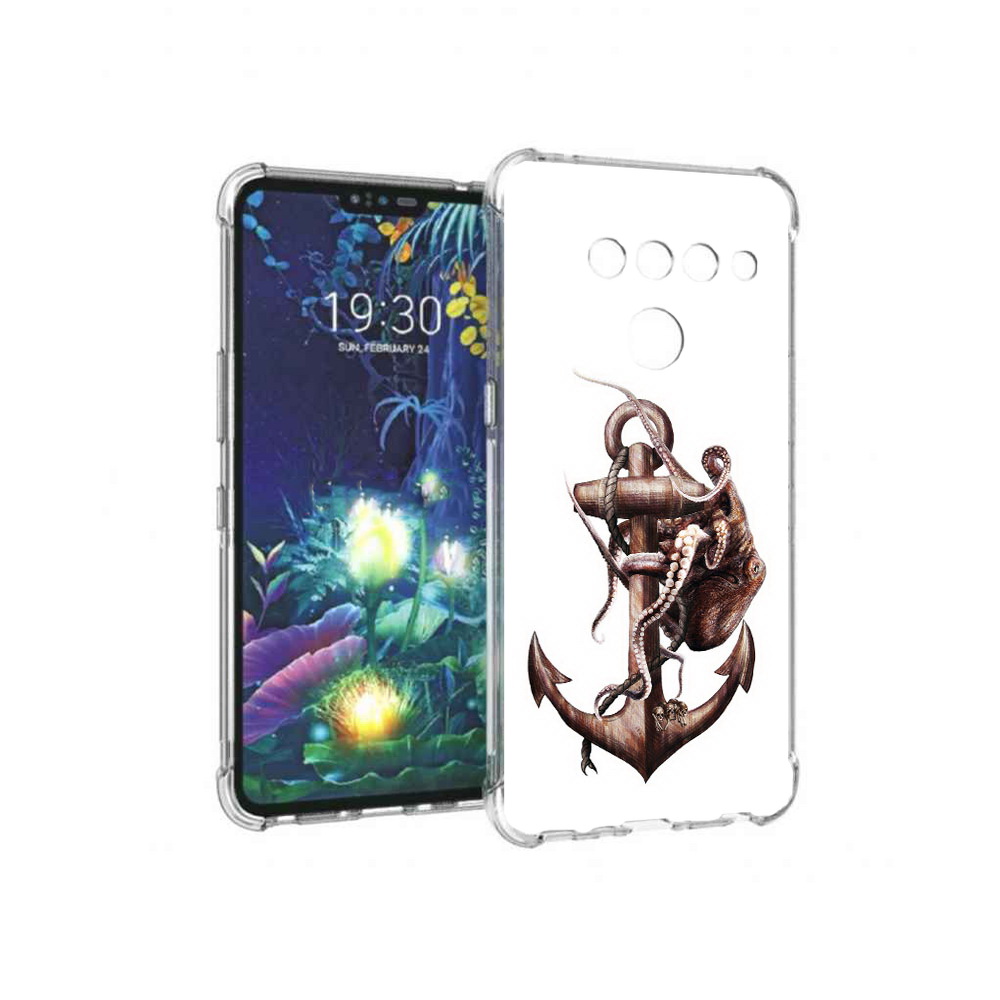

Чехол MyPads Tocco для LG V50 ThinQ ржавый якорь, Прозрачный, Tocco