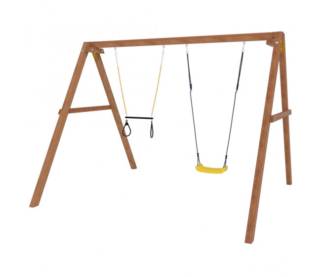 Деревянные качели КАПРИЗУН Р911-14 с трапецией