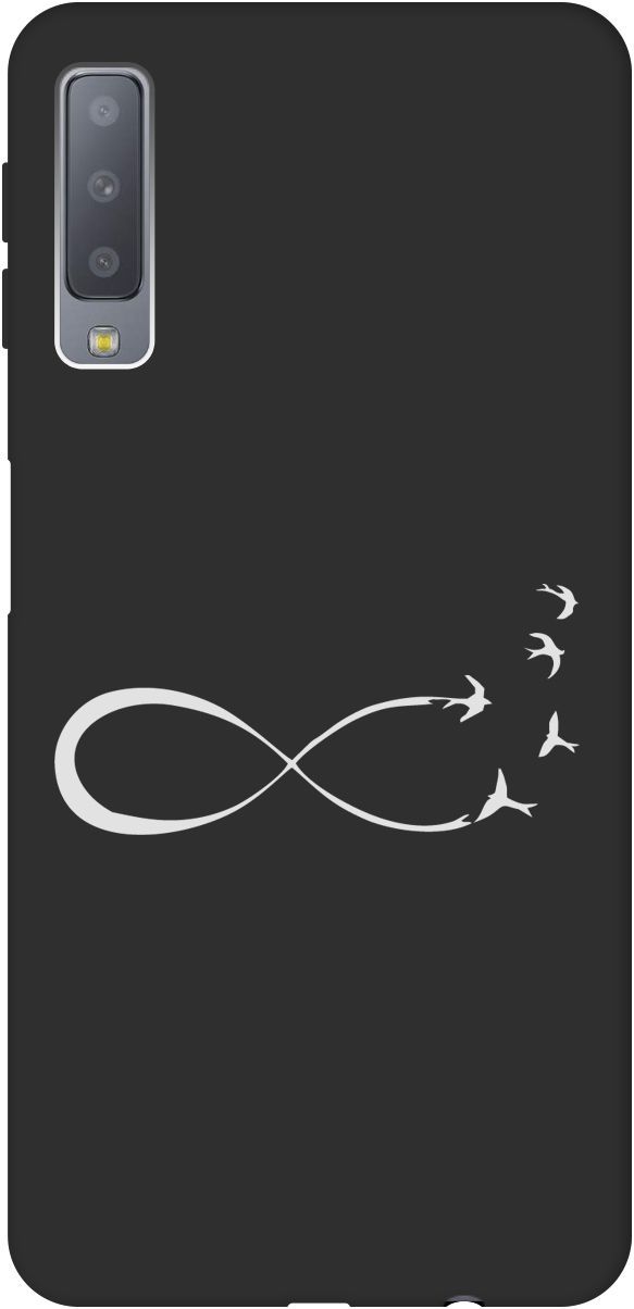 

Матовый чехол на Samsung Galaxy A7 (2018) с принтом "Infinity W" черный, Черный;серебристый, 8421