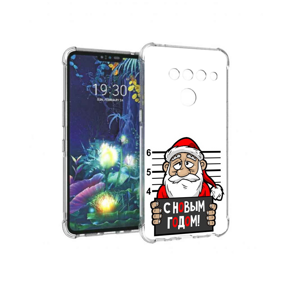 

Чехол MyPads Tocco для LG V50 ThinQ ДМ с новым годом заключенный, Прозрачный, Tocco