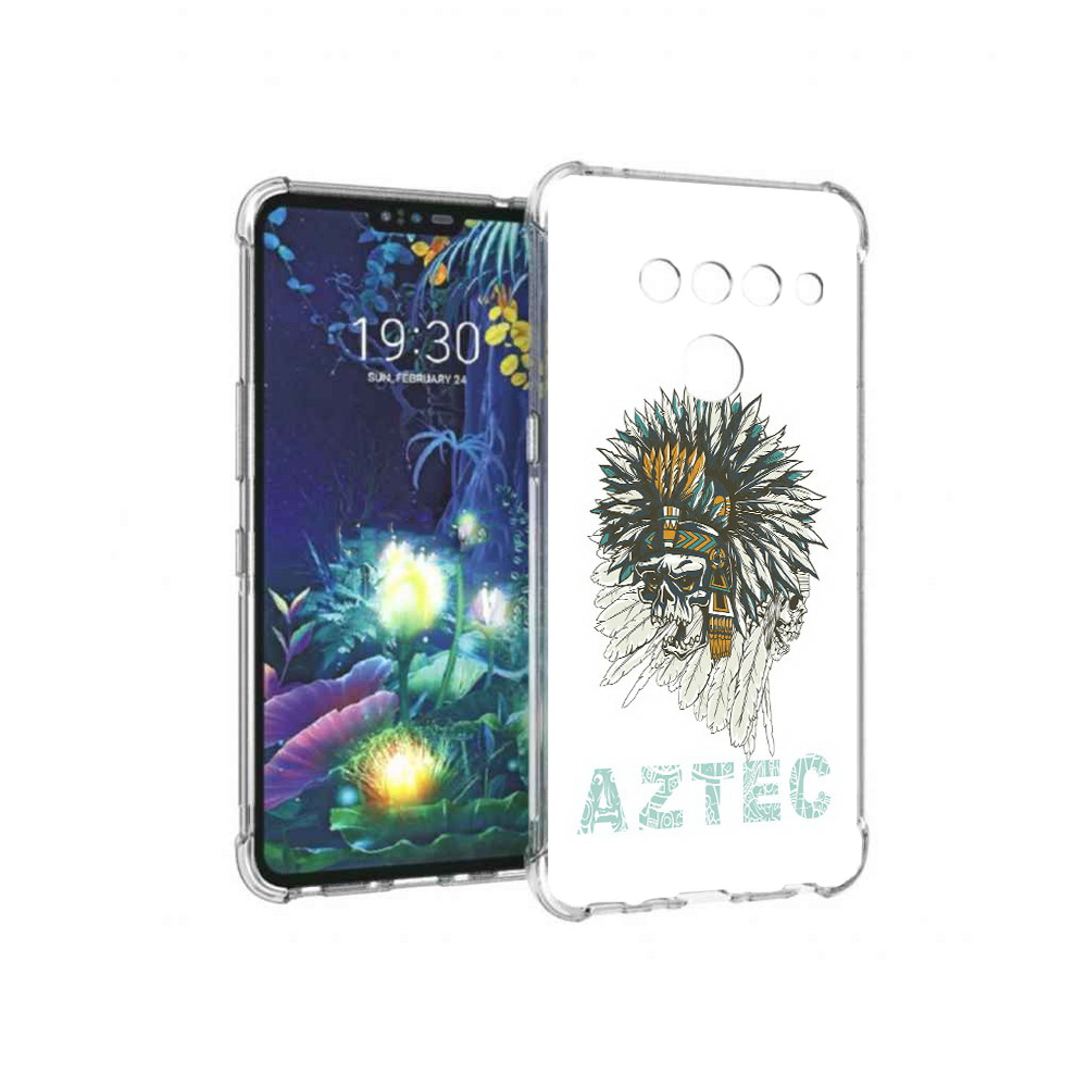 

Чехол MyPads Tocco для LG V50 ThinQ скелет индеец, Прозрачный, Tocco