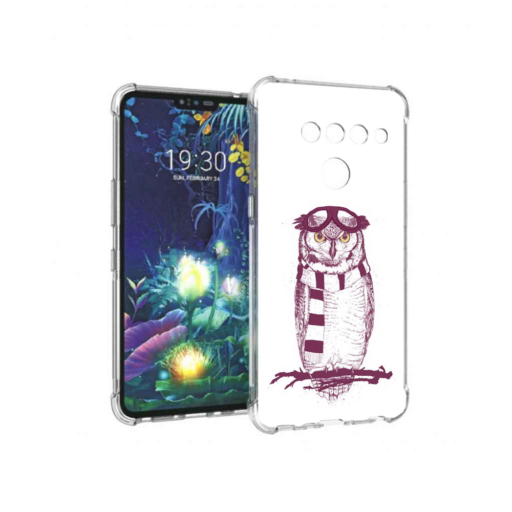 

Чехол MyPads Tocco для LG V50 ThinQ сова-летчик, Прозрачный, Tocco
