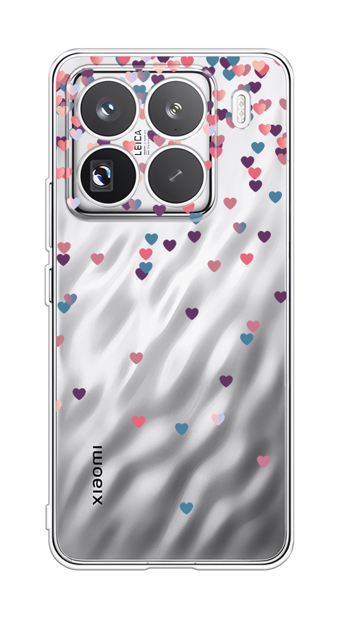 

Чехол на Xiaomi 15 Pro Посыпка сердечки, Розовый;фиолетовый, 323750-1