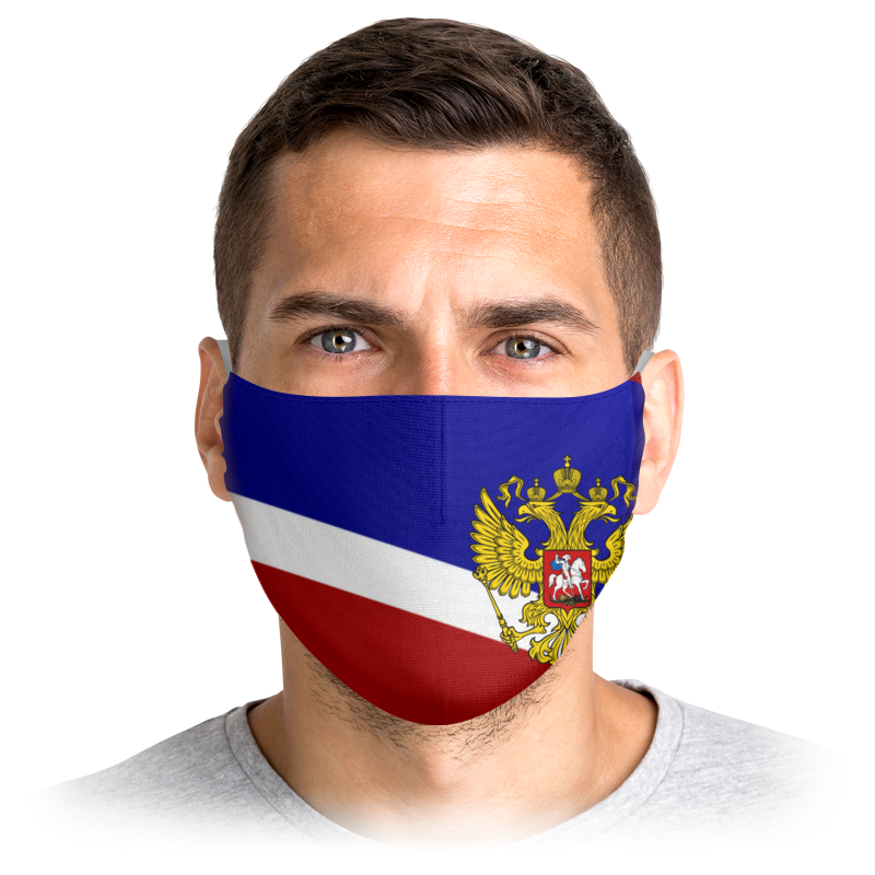 

Многоразовая маска Printio Russia синяя M, Russia